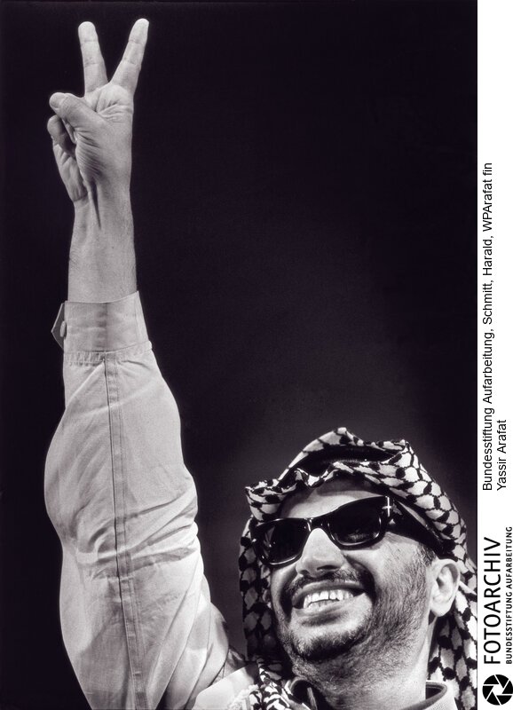 Palästinenserführer bei einer Rede 1974 World Press Photo Award 1975, 3. Preis Organized News<BR>Aufnahmedatum: 1974<BR>Material/Technik: Foto<BR>Signatur: WPArafat fin