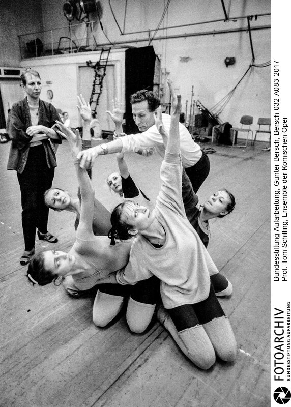 Komische Oper,  Choreograph, Reportage für "Für Dich", 1984<BR>Aufnahmedatum: 1984<BR>Material/Technik: Foto / s/w<BR>Aufnahmeort: Berlin<BR>Signatur: Bersch-032-A083-2017<BR>