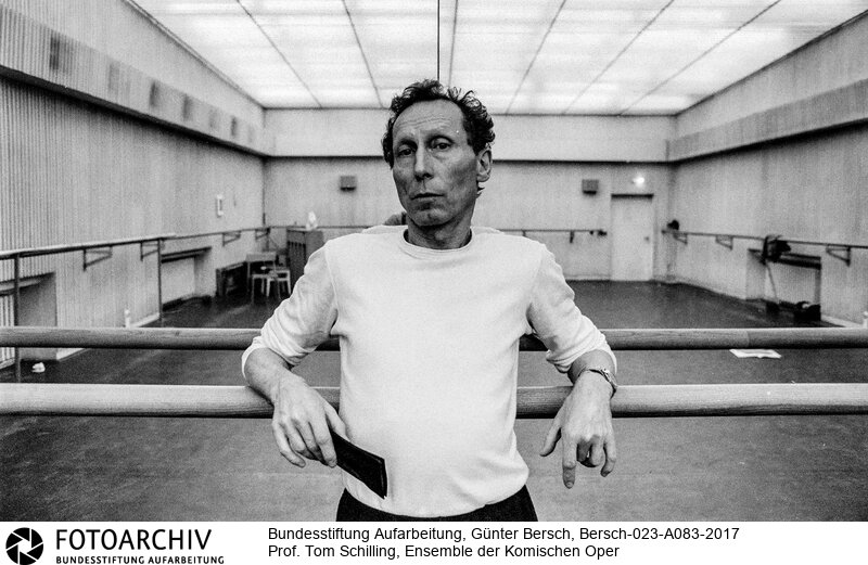 Komische Oper,  Choreograph, Reportage für "Für Dich", 1984<BR>Aufnahmedatum: 1984<BR>Material/Technik: Foto / s/w<BR>Aufnahmeort: Berlin<BR>Signatur: Bersch-023-A083-2017<BR>